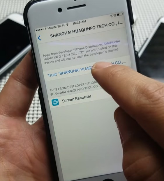 Langkah trust profile pada iPhone